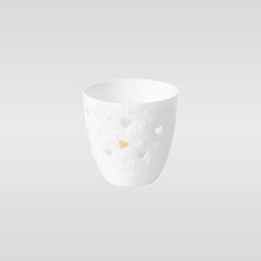 R18026 Poetry Tealight Holder with Golden Hearts