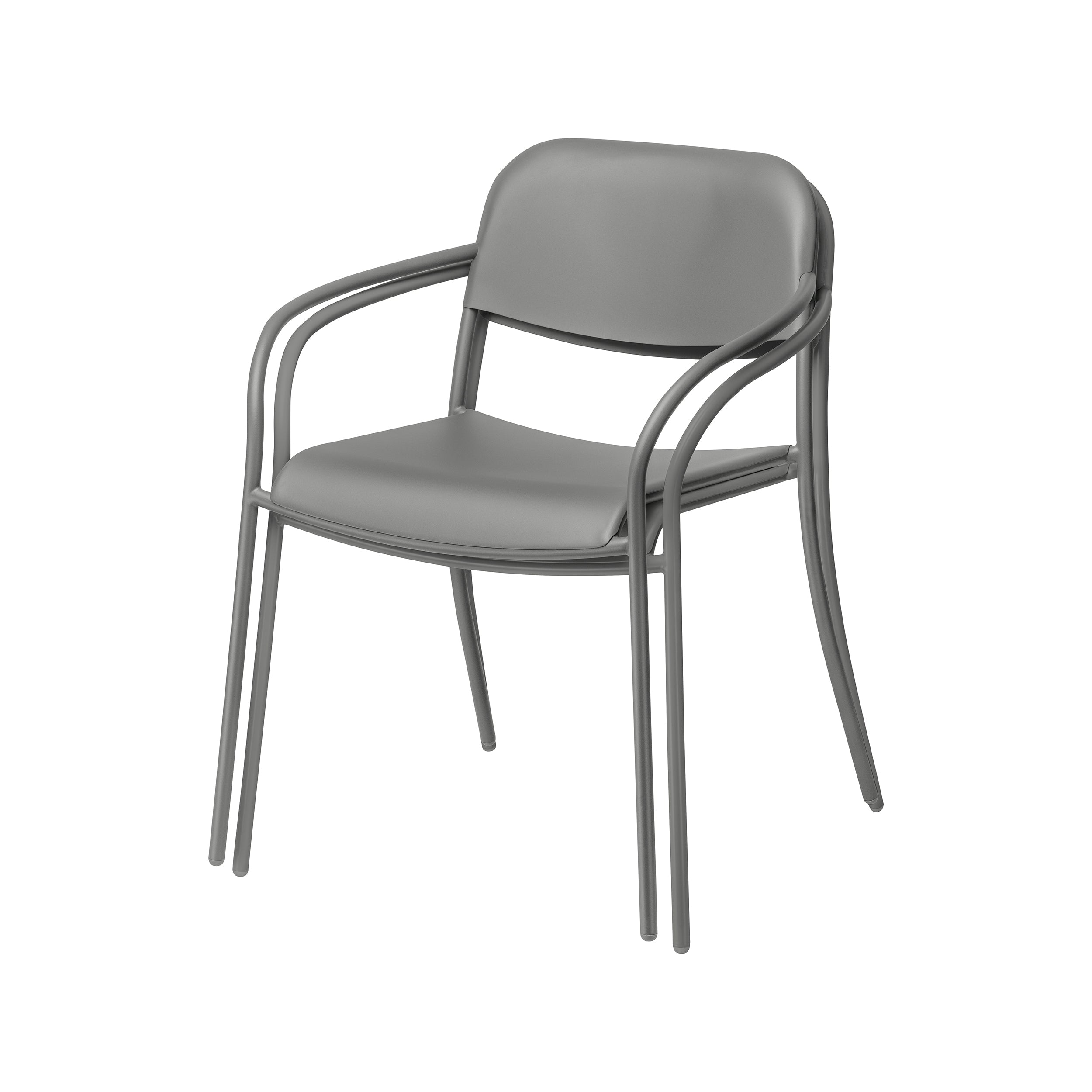 YUA Armchairs Shown Stacked From Side