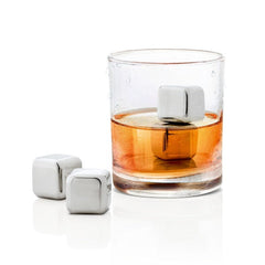 Stainless Steel Ice Cubes - Set of 4