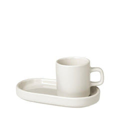 Espresso Cups with Trays - PILAR Moonbeam