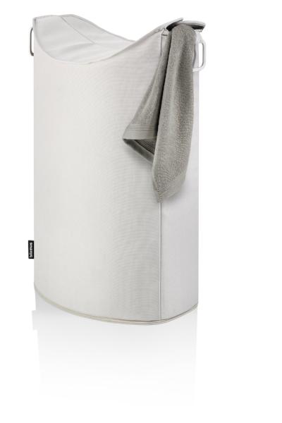 Foldable Laundry Bin - Sand with towel