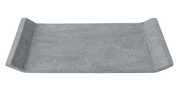 Decorative Tray Polystone 16 x 12 Dark Grey