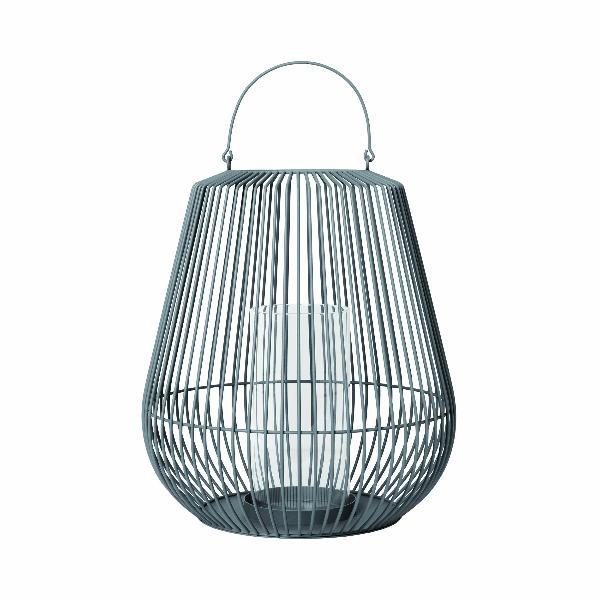 Decorative Lantern Small Steel Grey