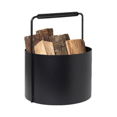 Firewood Basket Black Full