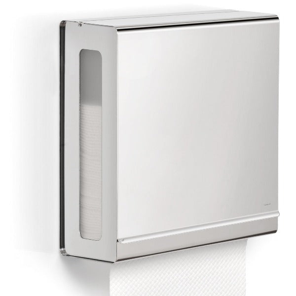 Wall Mounted Paper Towel Dispenser for C-Fold Towels - Polished