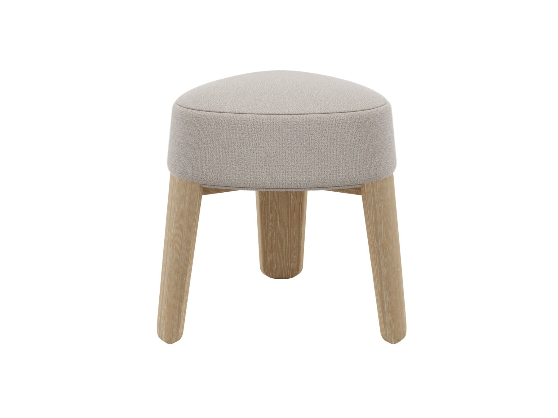 KUON Upholstered Stool Natural Oak