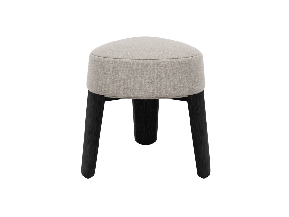 KUON Upholstered Stool Black Oak