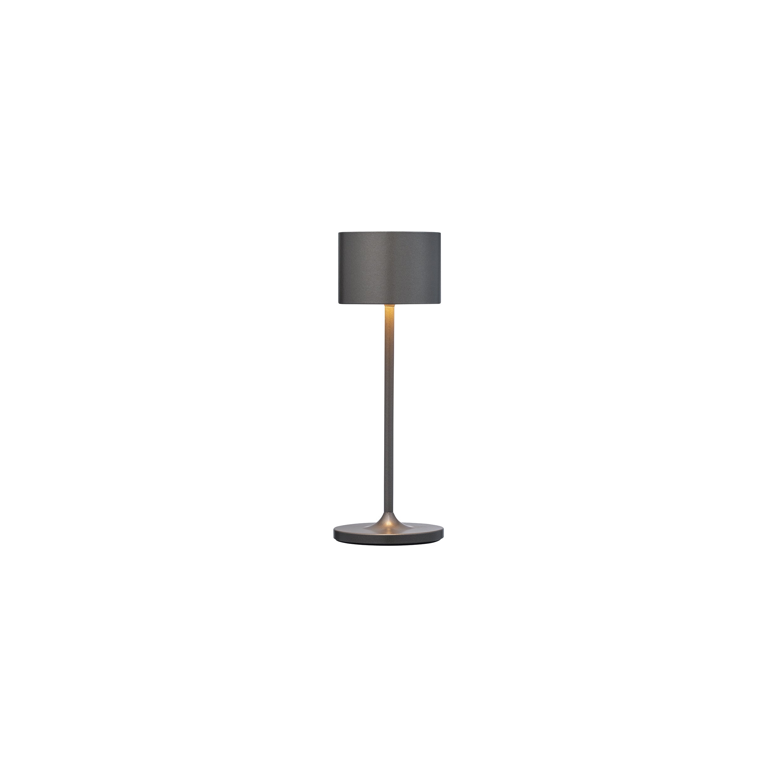 FAROL Mini Lamp Gunmetal Metallic Lit Side