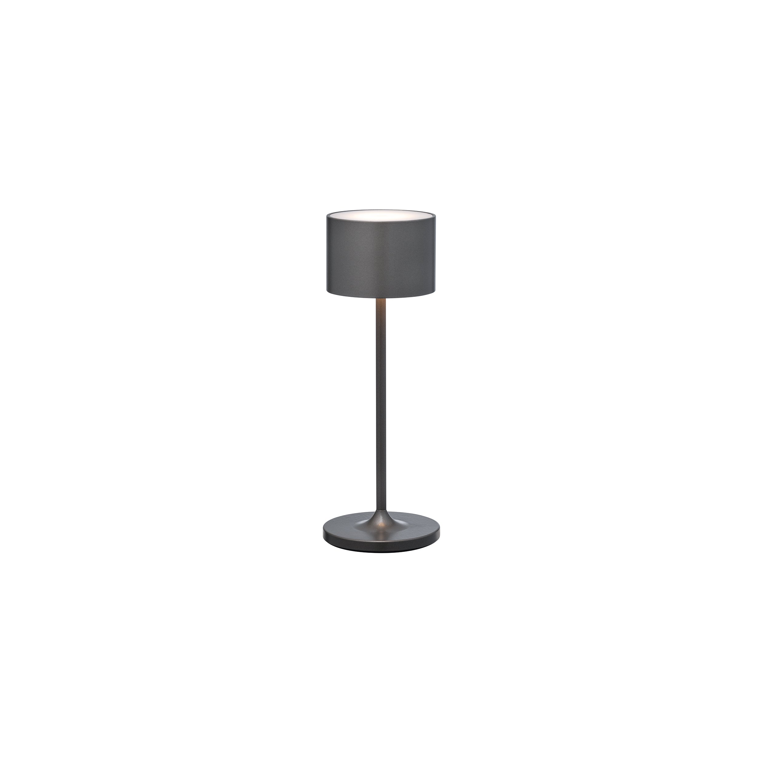 FAROL Mini Lamp Gunmetal Metallic Lit Top View