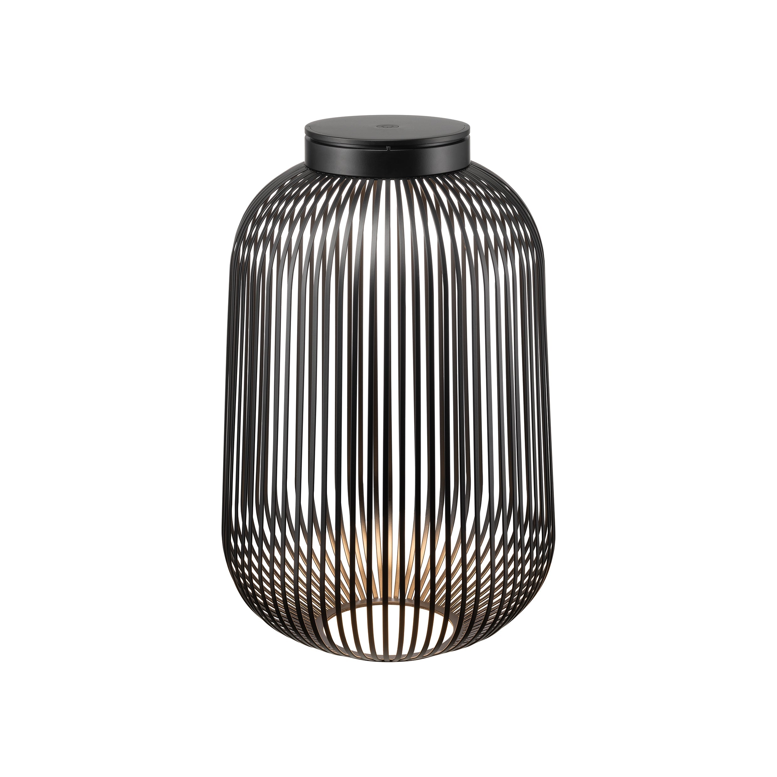 LITO LED Lantern Black Large Lit Handle Down