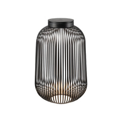 LITO LED Lantern Black Large Lit Handle Down