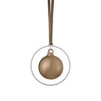67098 Coffee Bauble with Silver Ring