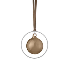 67098 Coffee Bauble with Silver Ring