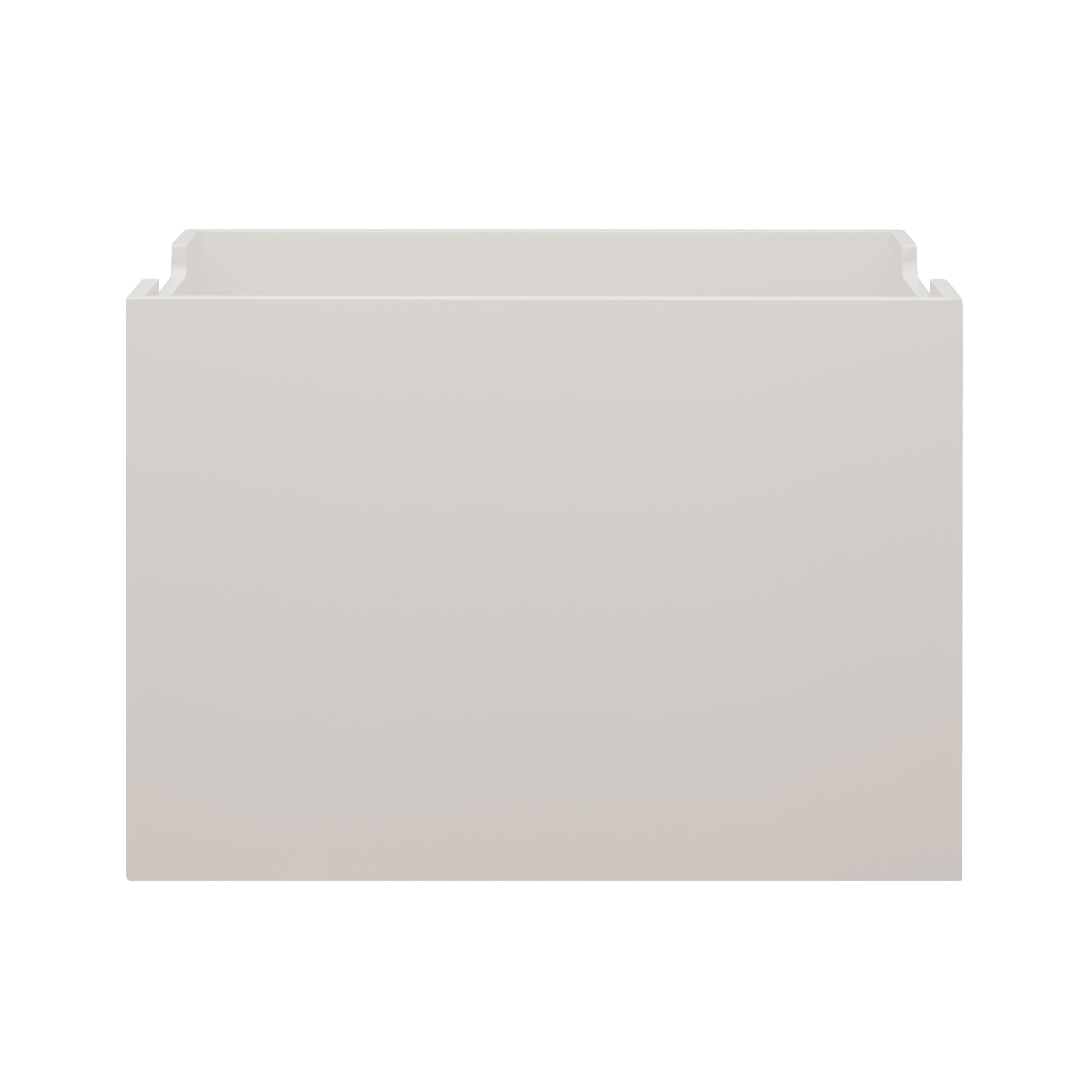 White storage bin on a white background