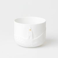 R92306 Snowy Day Porcelain Tealight Holder - Snowflakes