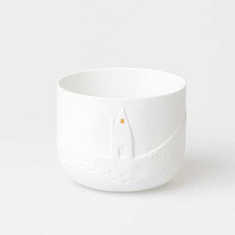 R92306 Snowy Day Porcelain Tealight Holder - Snowflakes