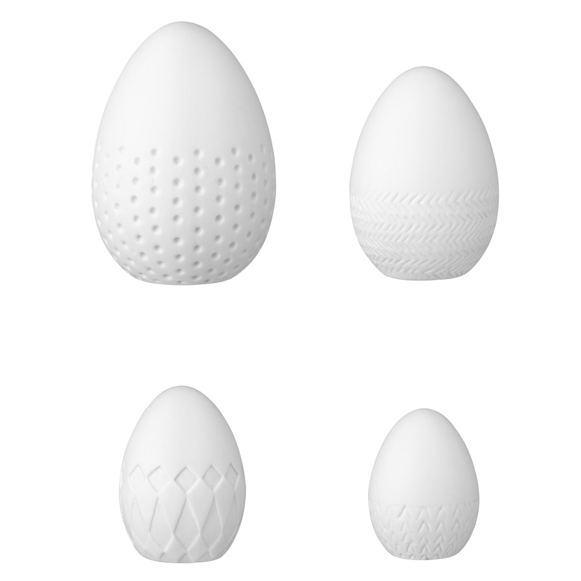 R12068 Porcelain Easter Eggs with Detailed Embossing