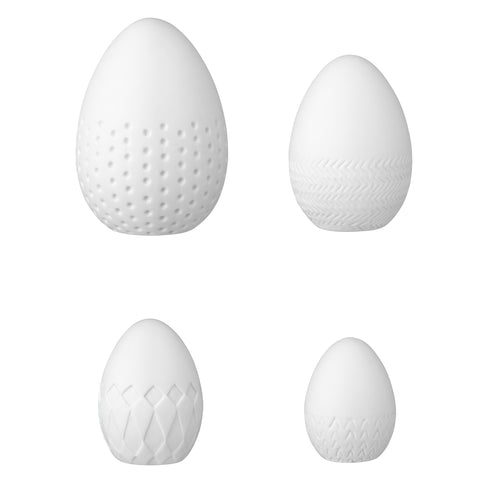 R12068 Porcelain Easter Eggs with Detailed Embossing