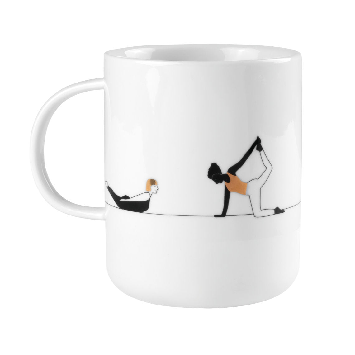 Hobby Porcelain Mug With Yoga Graphic