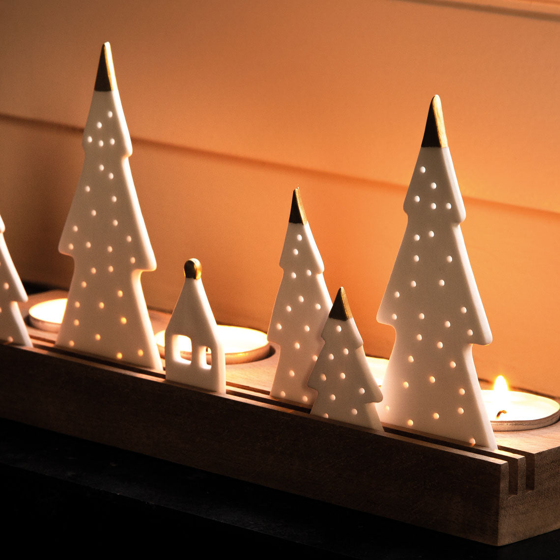 Fir Tree Tealight Holder Lifestyle Image