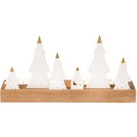 Fir Tree Tealight Holder Set Lit R90117