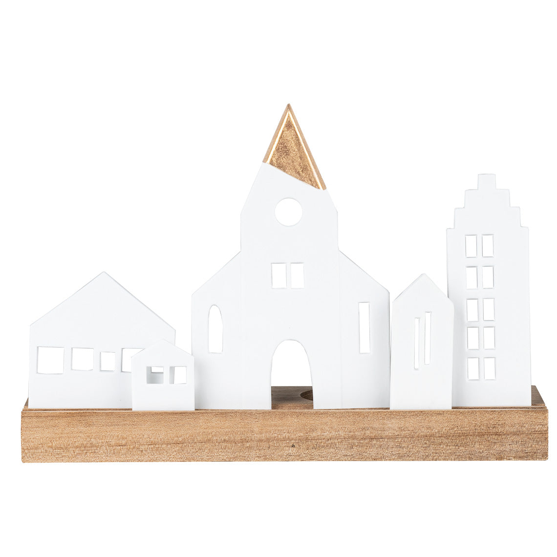 Village with Chapel Tealight Set R90412