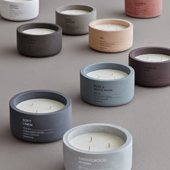 Scented Candle In Concrete Container - 3 Wick