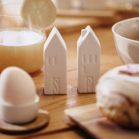 Village House Salt and Pepper Set Lifestyle Image