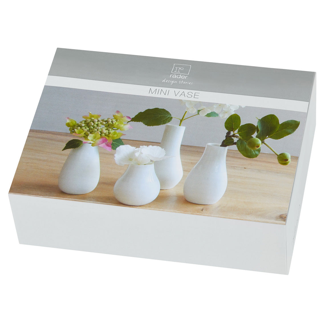 Porcelain White Mini Vases in Packaging