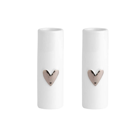 Love Heart Mini Vases Silver R14277