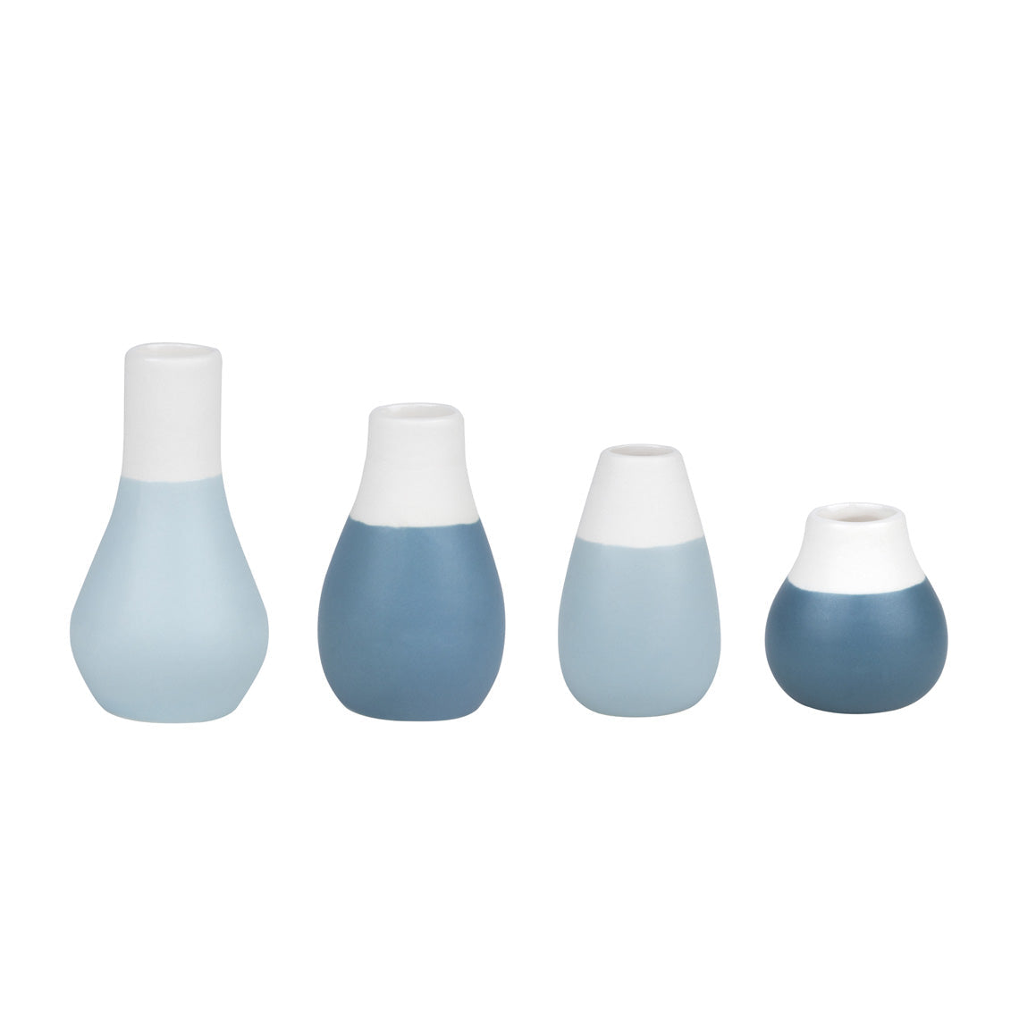 Pastel Two-Tone Mini Vases Shades of Blue R14475