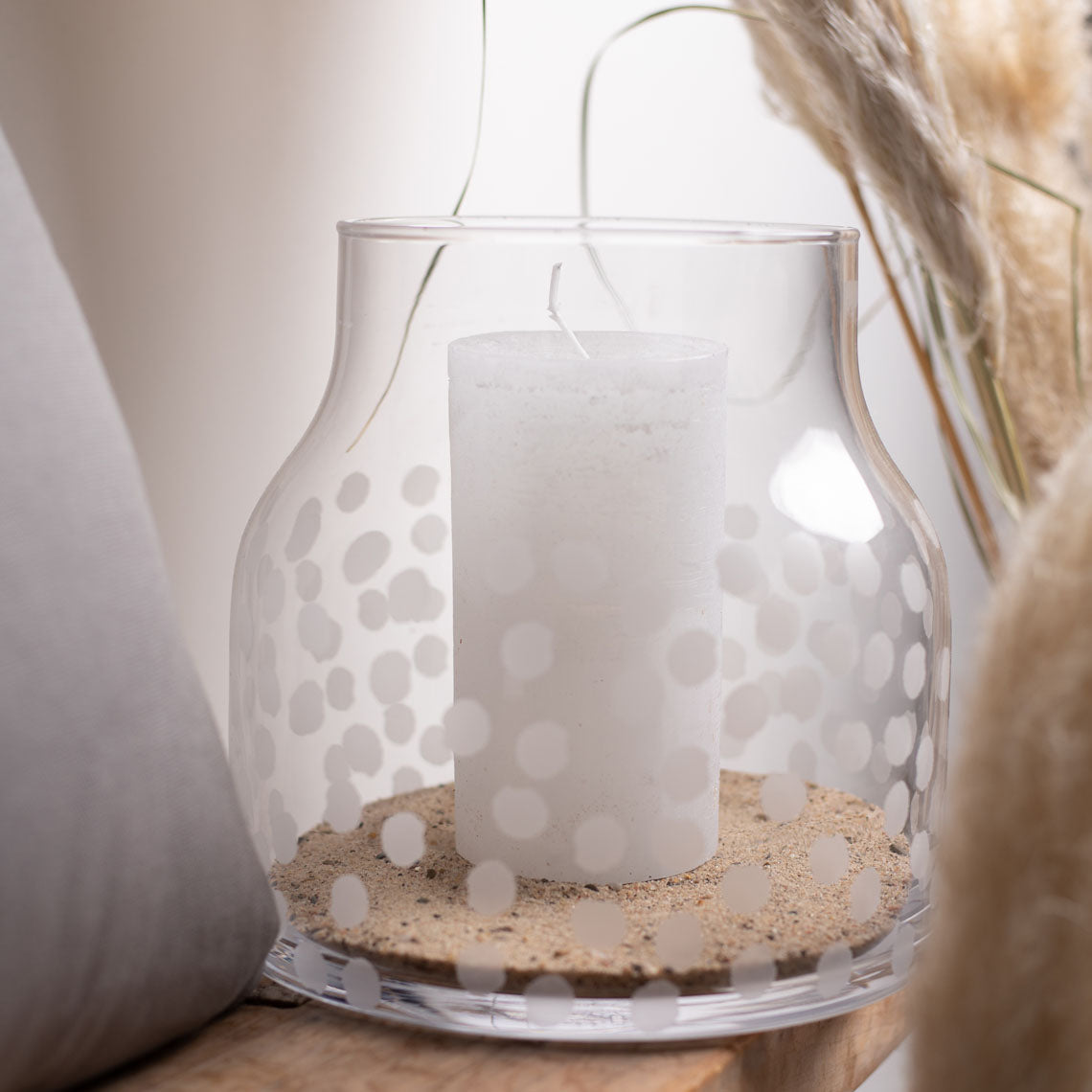 Dots Glass Vase Lifestyle Image