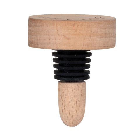 Acacia Wood Wine Bottle Stopper Side