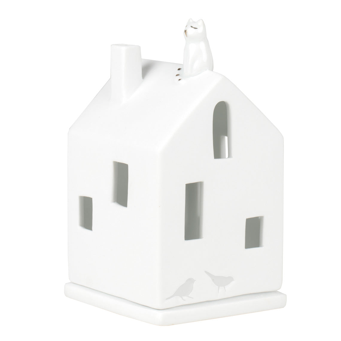 Porcelain Stories Village House With Cat R16221