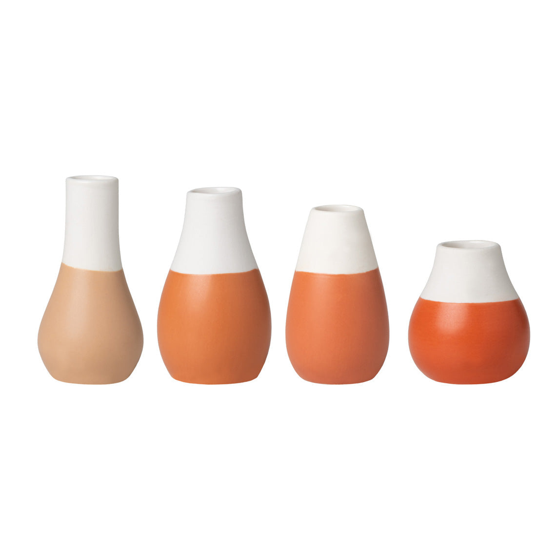 Pastel Two-Tone Mini Vases Earth Tones R16610