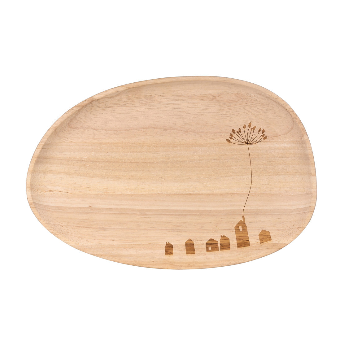 Wood Tray Small Town R17290