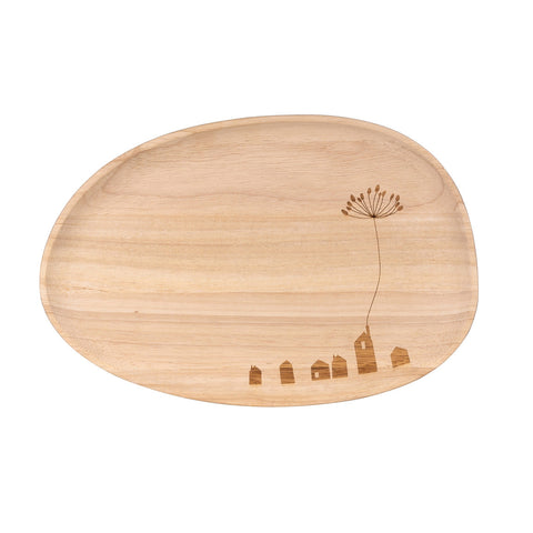 Wood Tray Small Town R17290