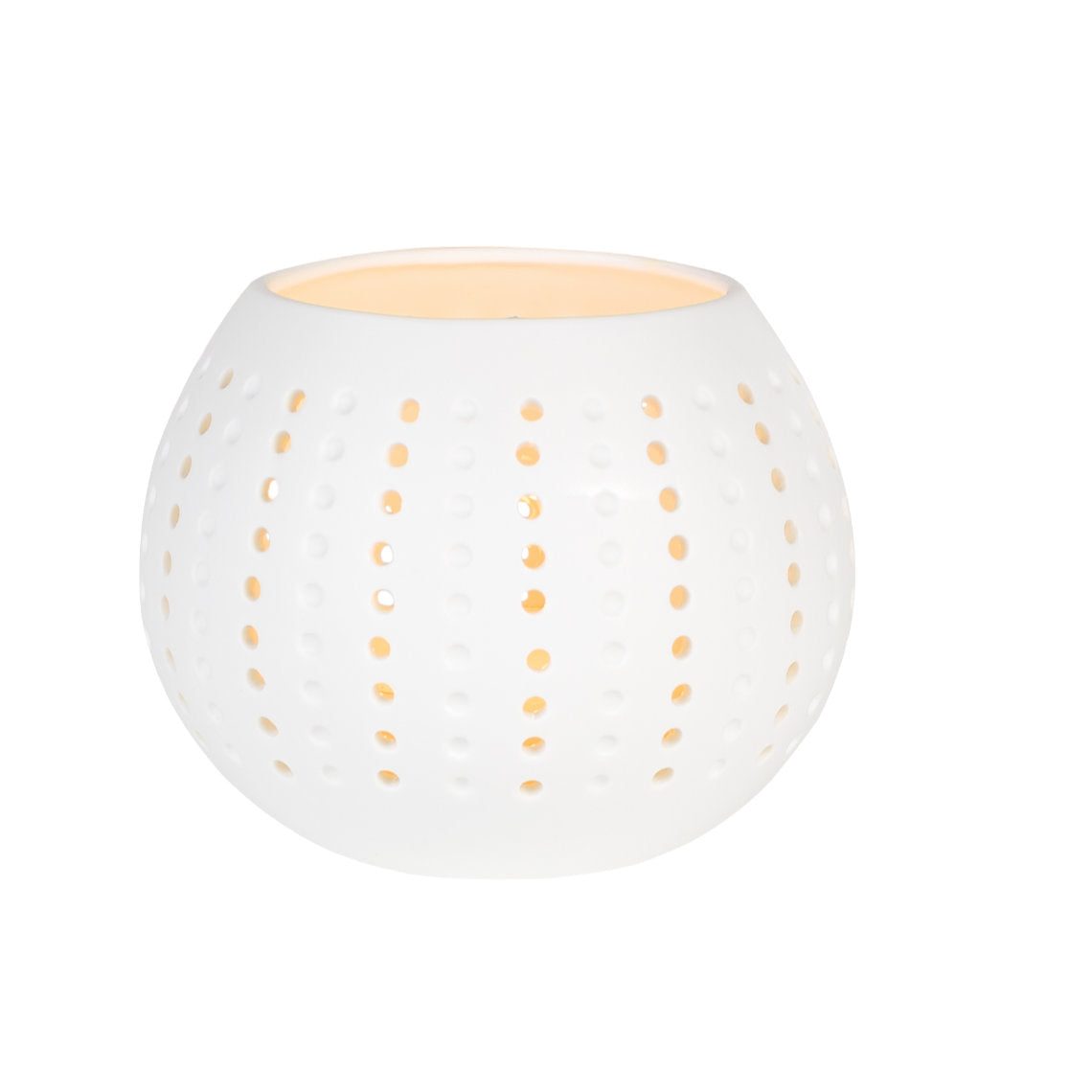 Porcelain Tealight Cup Lines of Dots R92321